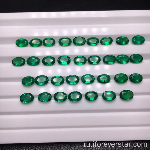 Натуральные зеленые изумруды Стандартные овальные Zambian Emeralds